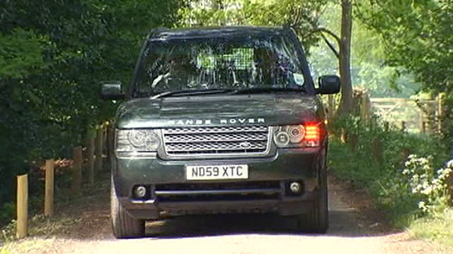 PHOTO: Prince William is seen leaving Kate Middletons family home in Bucklebury in Berkshire, England.