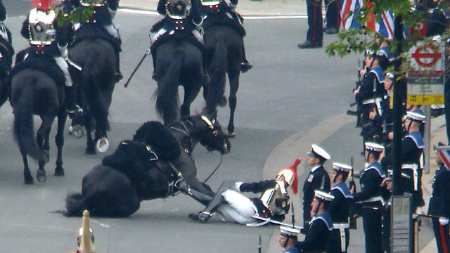 PHOTO:Â Horse Falls in Royal Wedding Parade