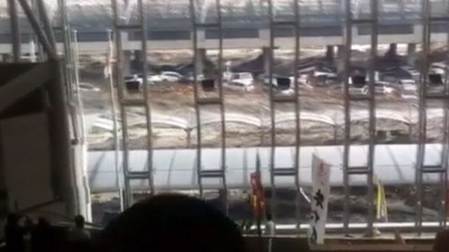 VIDEO: This amateur footage captures the moment the wave strikes Sendai Airport.