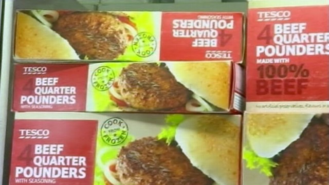 VIDEO: Samples showed that Tesco burgers contained 29 percent horsemeat.