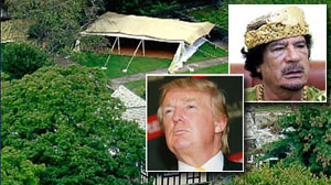 Photo: Gaddafi Pitches Tent in Bedford, But No Sign of Gaddafi - Yet: Welcome Mat Nowhere in Sight for Controversial Leaders of Iran and Libya