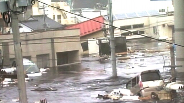 VIDEO: Raw footage from Japan captures the tsunami hitting a town in Miyagi.