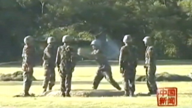 VIDEO: Video purports to show soldiers passing grenade right before explosion.