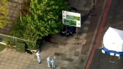 VIDEO: British authorities investigate slaying outside military training barracks in southeast London.