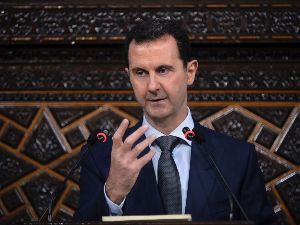PHOTO: Syrian President Bashar Assad gives speech to parliament in Damascus, Syria, June 7, 2016.