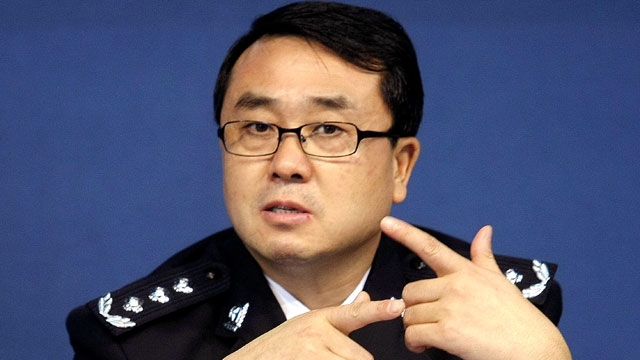 PHOTO: In this Oct. 21, 2008 photo, Chongqing city police chief Wang Lijun reacts during a press conference in the southwestern China city.