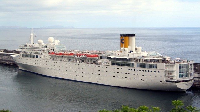PHOTO: An undated picture of the Costa Allegra cruise ship in Genoa's Harbor, Italy. The Italian coast guard says a fire has broken out on an the Costa Allegra cruise ship off the Seychelles islands, Feb. 27, 2012, and the ship is adrift, but the passenge