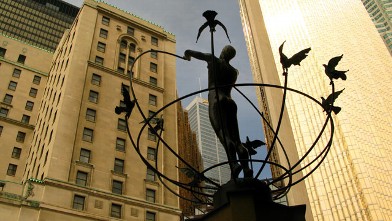 PHOTO: The Monument to Multiculturalism is pictured in front of Union Station in Toronto.