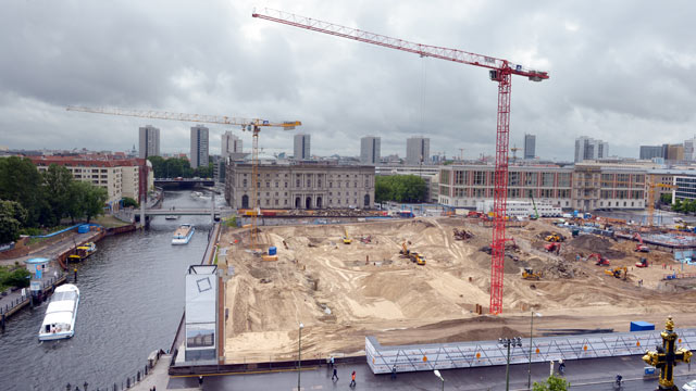 PHOTO: The construction site of the Berlin Palace in Berlin is shown, May 22, 2013.