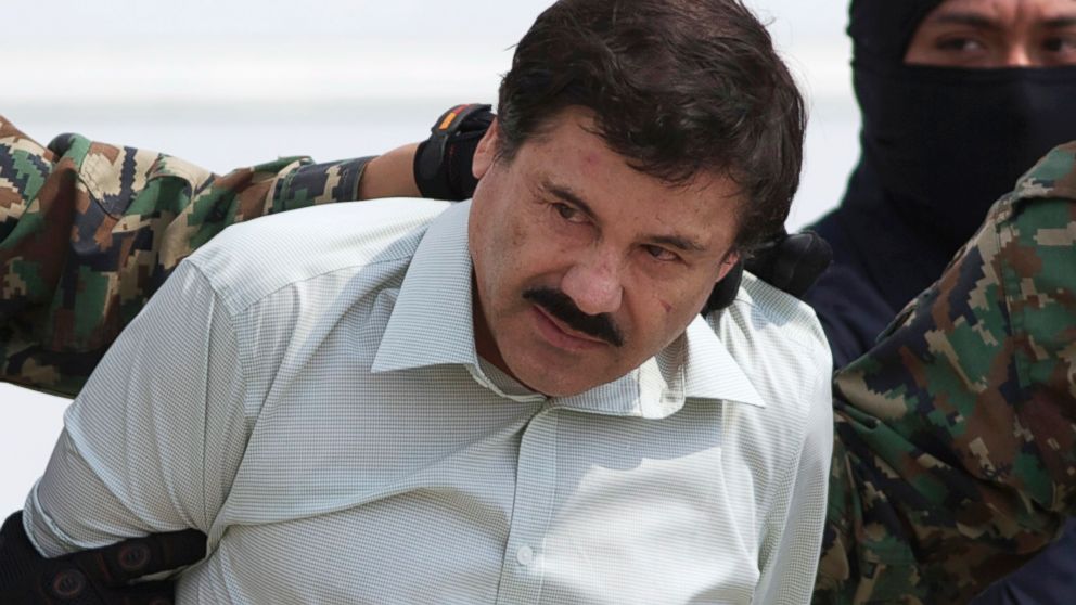 PHOTO: In this Feb. 22, 2014, file photo, Joaquin "El Chapo" Guzman, head of Mexico?s Sinaloa Cartel, is seen in custody in Mexico City following his capture in the beach resort town of Mazatlan.