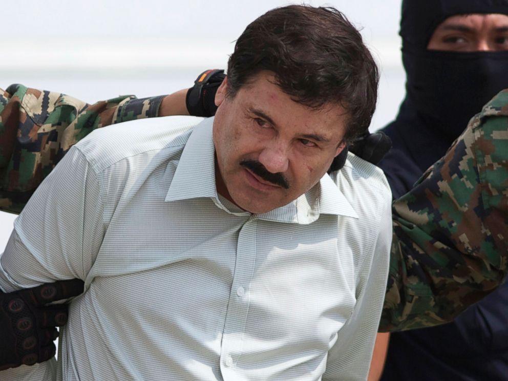 PHOTO: In this Feb. 22, 2014, file photo, Joaquin El Chapo Guzman, head of Mexico?s Sinaloa Cartel, is seen in custody in Mexico City following his capture in the beach resort town of Mazatlan.