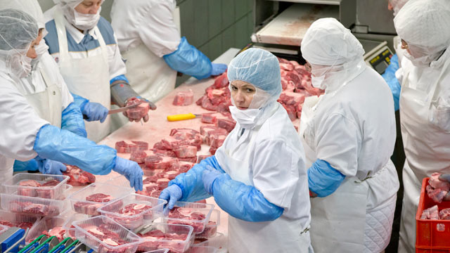 PHOTO: Workers handle meat at the Doly-Com abattoir, one of the two units checked by Romanian authorities in the horse meat scandal, in the village of Roma, northern Romania, Feb. 12, 2013. On Monday, Romanian officials scrambled to defend two plants impl