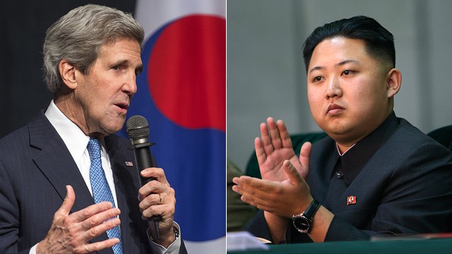 PHOTO: John Kerry and Kim Jong Un