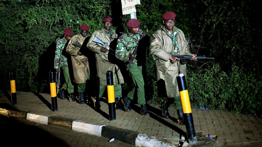 PHOTO: Kenyan Defense Forces leave the near vicinity of the Westgate Mall in Nairobi Kenya, Sept. 23 2013.