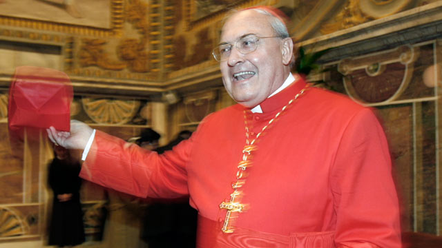 PHOTO: New Cardinal Leonardo Sandri from Argentina poses during a meeting with relatives and friends at the Vatican, Nov. 24, 2007.