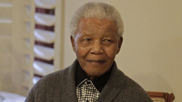 PHOTO: In this July 18, 2012 file photo, former South African President Nelson Mandela as he celebrates his birthday with family in Qunu, South Africa.