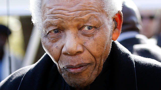PHOTO: Former South African President, Nelson Mandela leaves a chapel in Johannesburg, South Africa, in this file photo.
