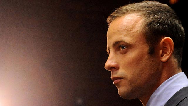 PHOTO: Olympic athlete, Oscar Pistorius , in court, Feb. 22, 2013, in Pretoria, South Africa, for his bail hearing charged with the shooting death of his girlfriend, Reeva Steenkamp.