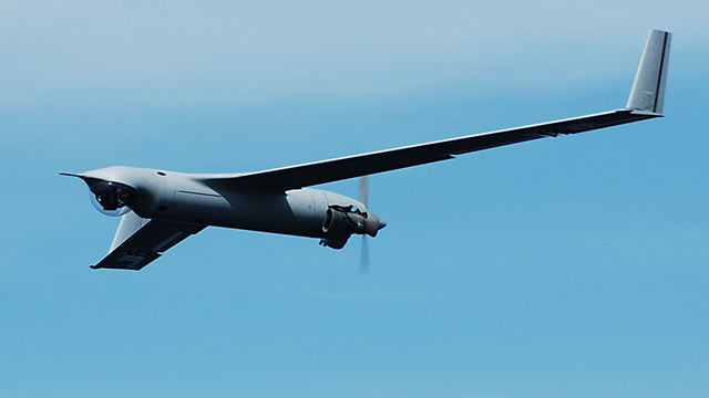 PHOTO: A ScanEagle, unmanned aircraft, is shown in flight.