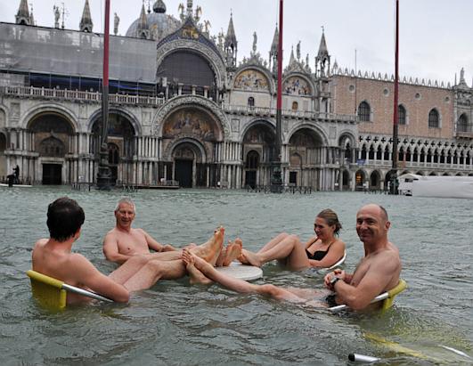 Venice Floods as Torrential Rain Hits the City