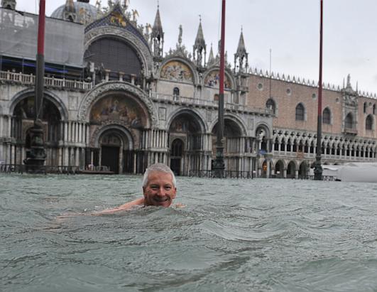 Venice Floods as Torrential Rain Hits the City