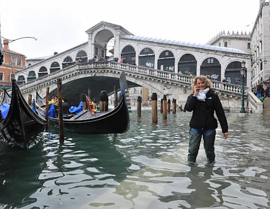 Venice Floods as Torrential Rain Hits the City