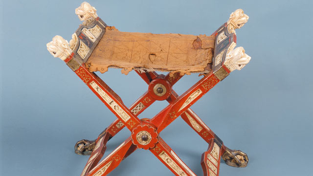 PHOTO: Folding chair of the abbess of the Nonnberg monastery from the 12th century.