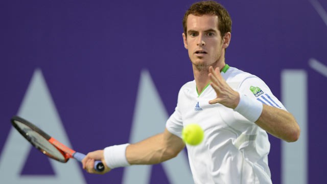 PHOTO: Andy Murray participates in the inaugural Miami Tennis Cup at Crandon Park Tennis Center on Dec. 1, 2012, in Key Biscayne, Fla.