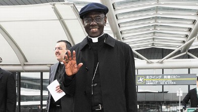 PHOTO: Cardinal Robert Sarah arrives at Narita International Airport, May 13, 2011, in Narita, Japan. The Vatican sent Cardinal Sarah to Tokyo to show support for victims of the earthquake and tsunami that devastated parts of Japan.