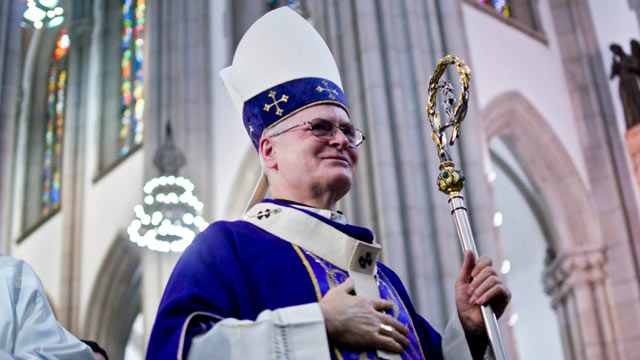 PHOTO: The Cardinal Archbishop of Sao Paulo, Dom Odilo Pedro Scherer attends Catedral da Se, Feb. 13, 2013, in Sao Paulo, Brazil.