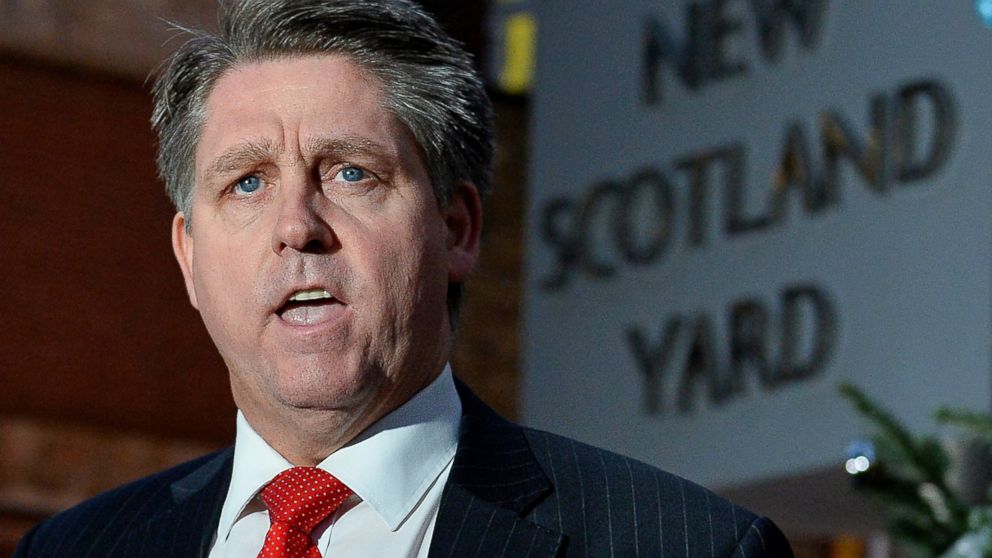 Detective Inspector Kevin Hyland speaks during a press conference in front of New Scotland Yard in London, Nov. 21, 2013, regarding the rescue of three women from a South London house.
