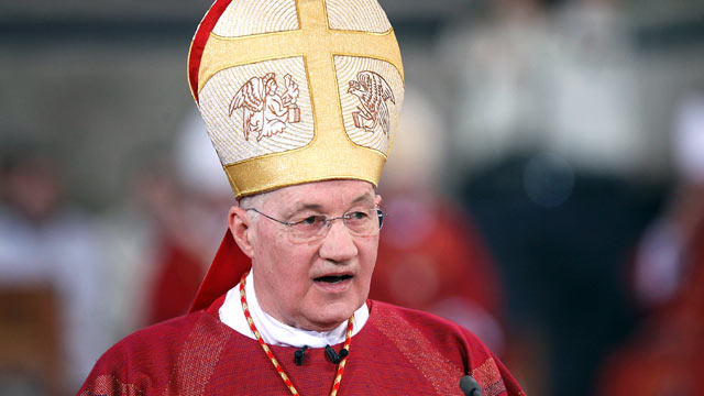 PHOTO: Cardinal Marc Ouellet holds a mass in celebration of The Pilgrimage of the Holy Robe at the Cathedral of St Peter, April 13, 2012 in Trier, Germany.