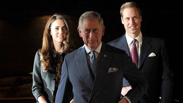 PHOTO: Britain?s Prince William, right, Catherine, Duchess of Cambridge, and Prince Charles arrive at a fundraising concert hosted by Gary Barlow at the Royal Albert Hall in London on Dec. 6, 2011.