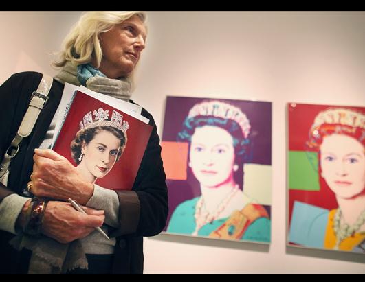 Art work featuring Queen Elizabeth II