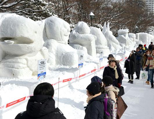 The Sapporo Snow and Ice Festival Begins