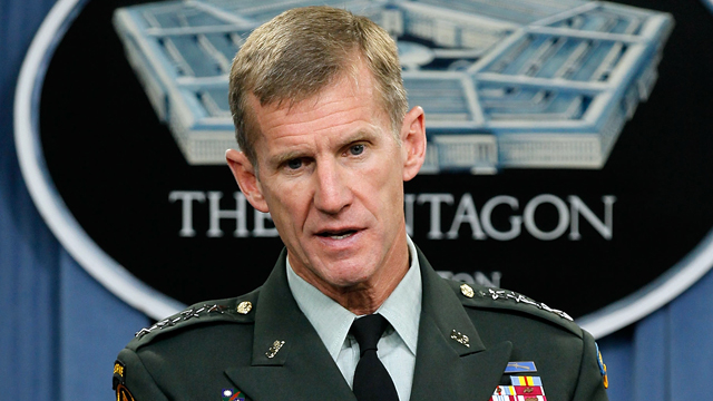 PHOTO: Commander of the International Security Assistance Force and Commander of U.S. Forces Afghanistan General Stanley McChrystal speaks during a news briefing at the Pentagon May 13, 2010 in Arlington, Va.