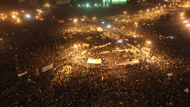 PHOTO: Tens of thousands of Egyptian protesters pack Cairos landmark Tahrir Square, Nov. 22, 2011 as clashes between police and protesters demanding democratic change entered a fourth day.