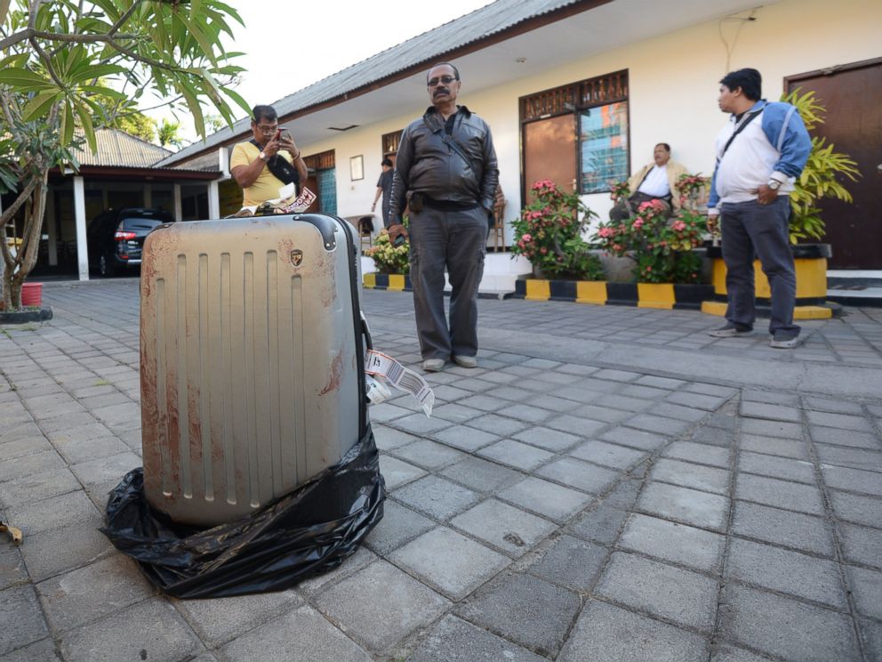 PHOTO: A US tourists battered body has been found in a suitcase, seen here, at the exclusive hotel on Indonesias resort island of Bali, on Aug. 12, 2014.