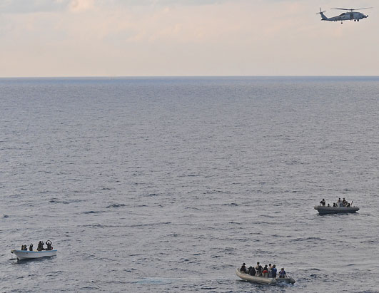 US Navy ship apprehends Somali pirates