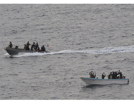 US Navy ship apprehends Somali pirates