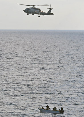 US Navy ship apprehends Somali pirates