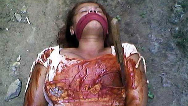 PHOTO: A Brazilian hitman and his target, pictured here, decided to fake her death using ketchup after the two say they fell in love.