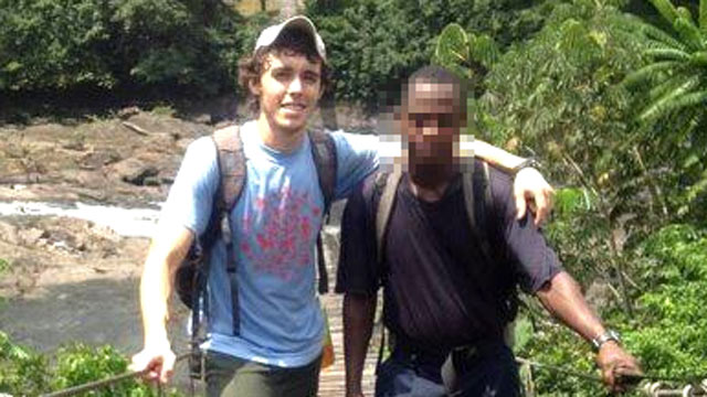 PHOTO: Andrew Oberle, 26, is seen here on his Facebook page working at the Jane Goodall Institute near Johannesburg, South Africa.