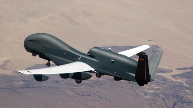 PHOTO:&nbsp;The German air force unveiled the latest addition to its fleet: the "Euro Hawk," a state-of-the-art spy drone.