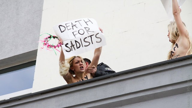 PHOTO The womens rights group Femen who stage topless protests against 