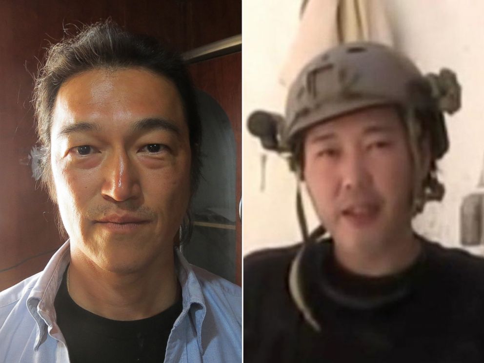 PHOTO: Japanese journalists Kenji Goto Jogo, seen left in this April 25, 2014 file photo, and Haruna Yakawa, seen right in this undated photo, appeared in a video released by ISIS, Jan. 20, 2015.