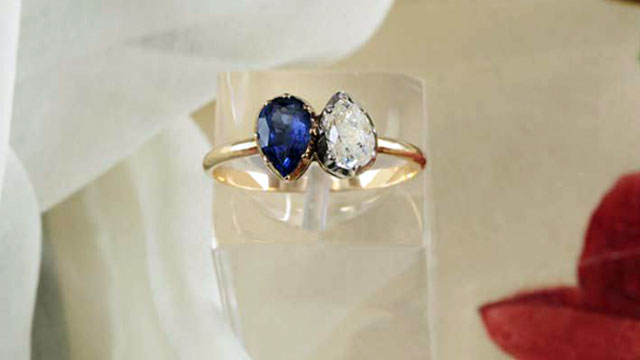 PHOTO: Napoleon Bonaparte presented his fiance Josephine with a diamond and sapphire engagement ring.