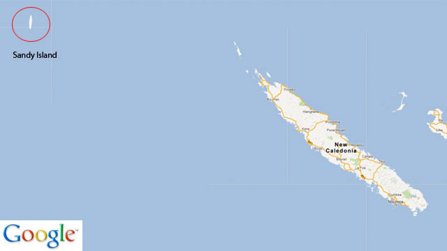 PHOTO: Sandy Islands location, according to Google Maps.