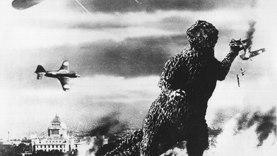 PHOTO: A still from the 1954 film "Godzilla," is shown.