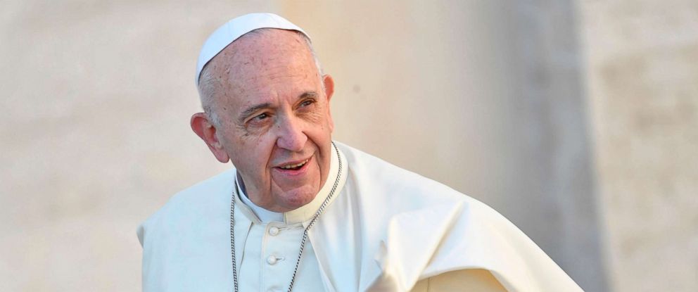 PHOTO: Pope Francis arrives for a weekly general audience, Oct. 25, 2017, at St Peters Square at the Vatican.